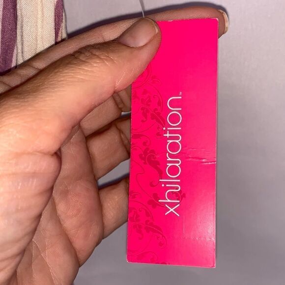 Xhilaration Pink Striped Square Neck Dress - Picture 3 of 4